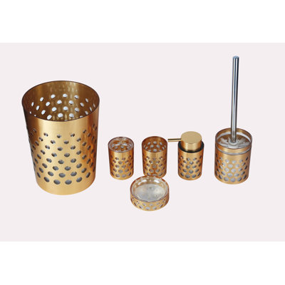 Ensemble d’accessoires de salle de bain mosaïque 7 pièces Crisler