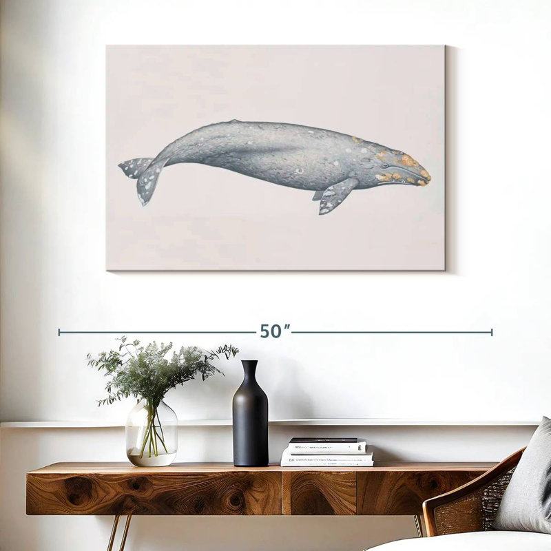 Brampt Gray Whale, 26" H x 39" W