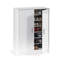 Multipurpose Shoe Cabinet Norwalk With 2 Doors, Low Cabinet With 6 Shelves, 75X36H101 Cm, White