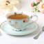 Ensemble de tasses à thé et soucoupe vintage en porcelaine royale avec cuillère, ensemble de 7 tasses de fleurs roses