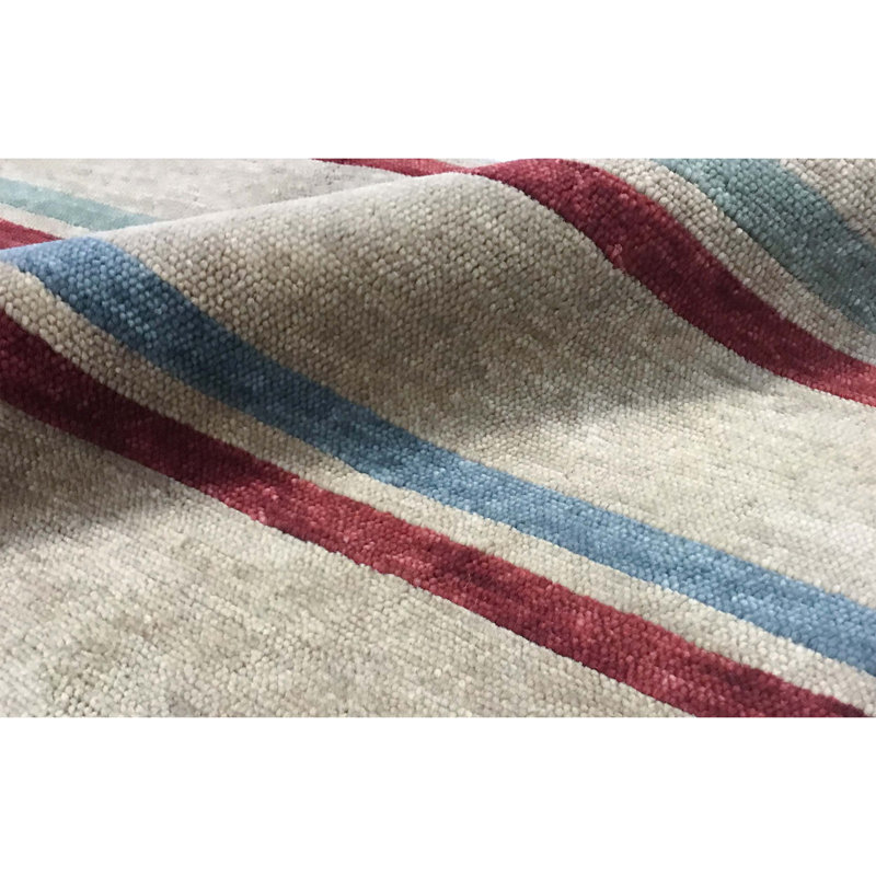 Hand Woven Wool Striped Area Rug