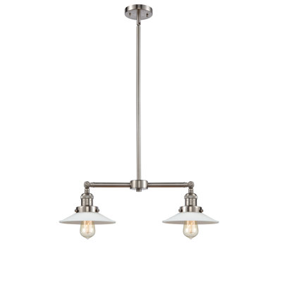 Luminaire suspendu linéaire à 2 lumières pour îlot de cuisine Miramontes