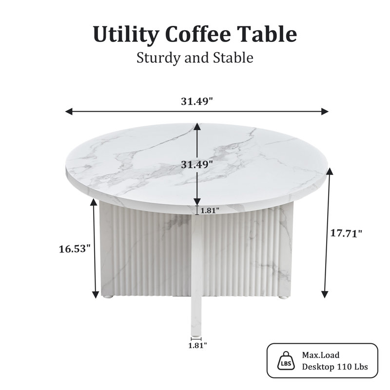 Table basse Marble, Blanc