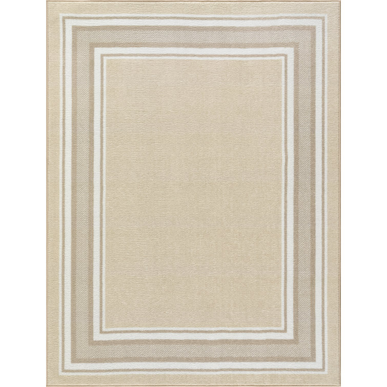 Ellyza Area Rug with Non-Slip Backing Wrought Studio Rug Size: Square 5