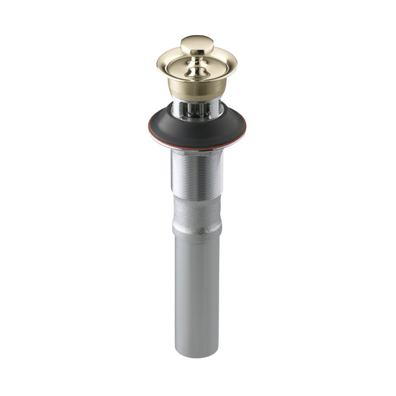 Whitehaven Bathroom sink drain with overflow, Vibrant French Gold, With Overflow