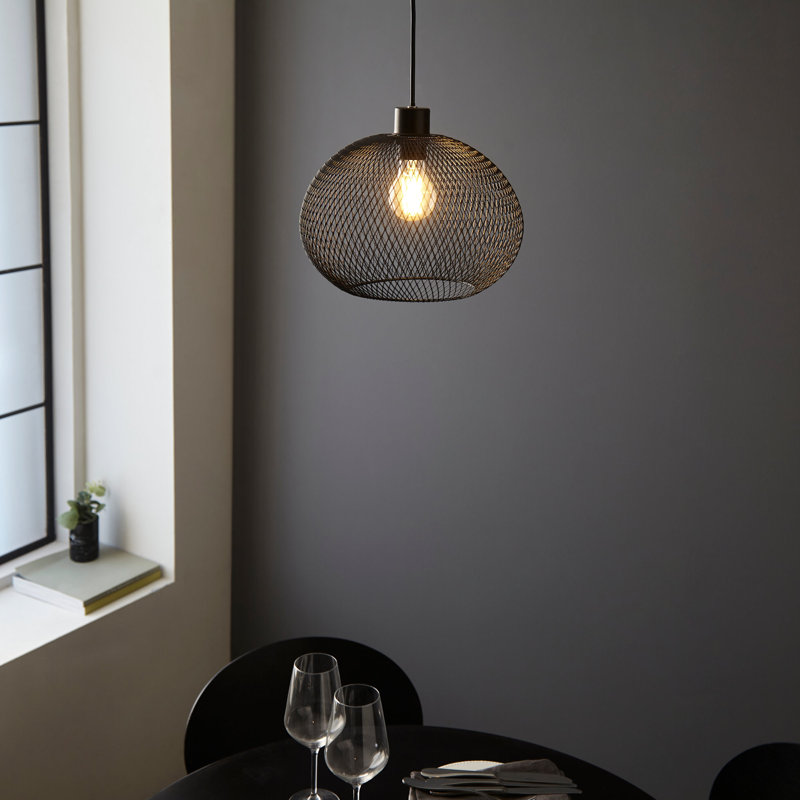 1 - Light Pendant, Matt Black Paint