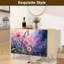 Buffet Buffet avec rangement Bouquet d'aquarelle dégradé de fleurs sauvages lavande avec 2 portes pour le salon et la cuisine