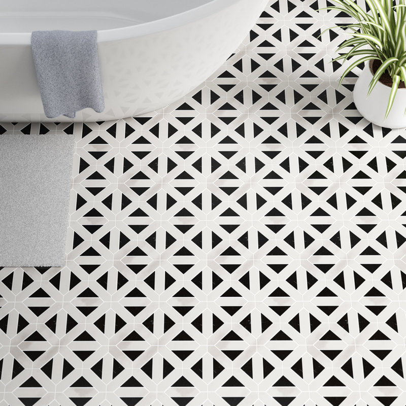 Trellis Dune Geometric 12 in. x 12 in. Polished Marble Mosaic Floor and Wall Tile