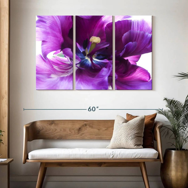 Harnek Purple Flower, 32" H x 50" W
