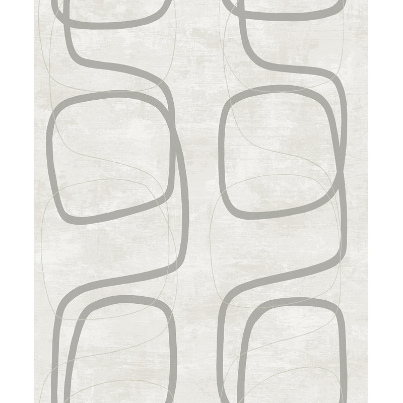 Rouleau de papier peint H 33 pi x l 21 po Lianna, gris