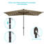 Parasol de marché rectangulaire lumineux 120 po x 78 po Mirela-631185319