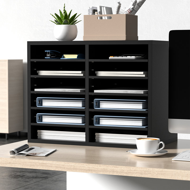 Mecos 20.4'' Wide File Cabinet, Black