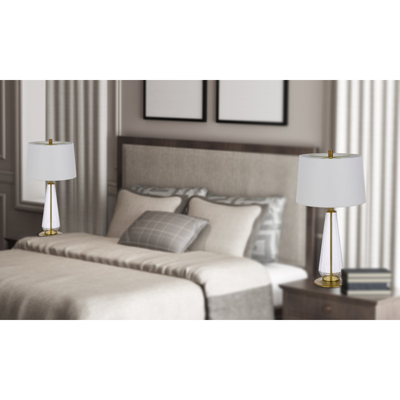 Lampe de table en verre
