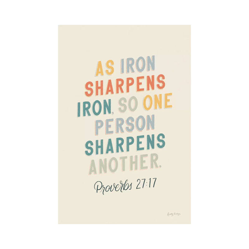 Bible Saying III by Becky Thorns - Wrapped Canvas Print, 20.32 cm H x 30.48 cm W