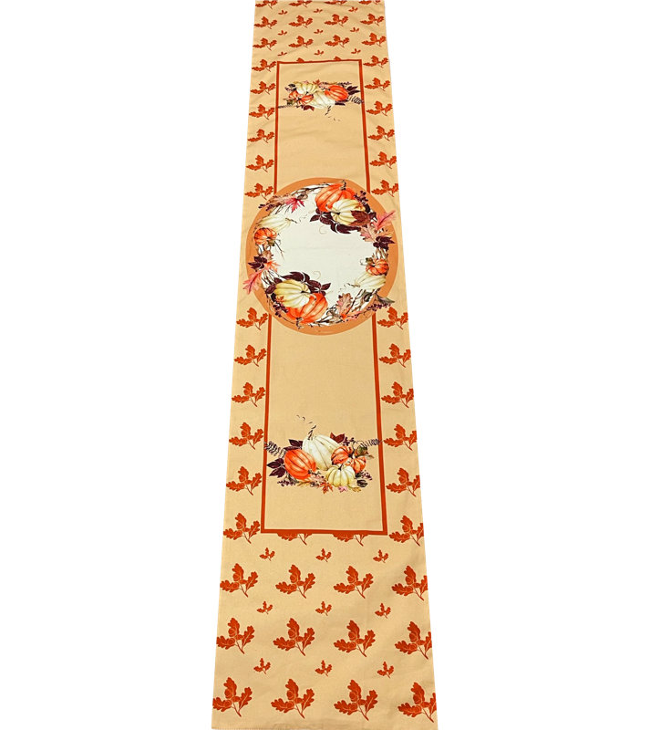 Ascenzo Rectangular Floral Fall Cotton Table Runner