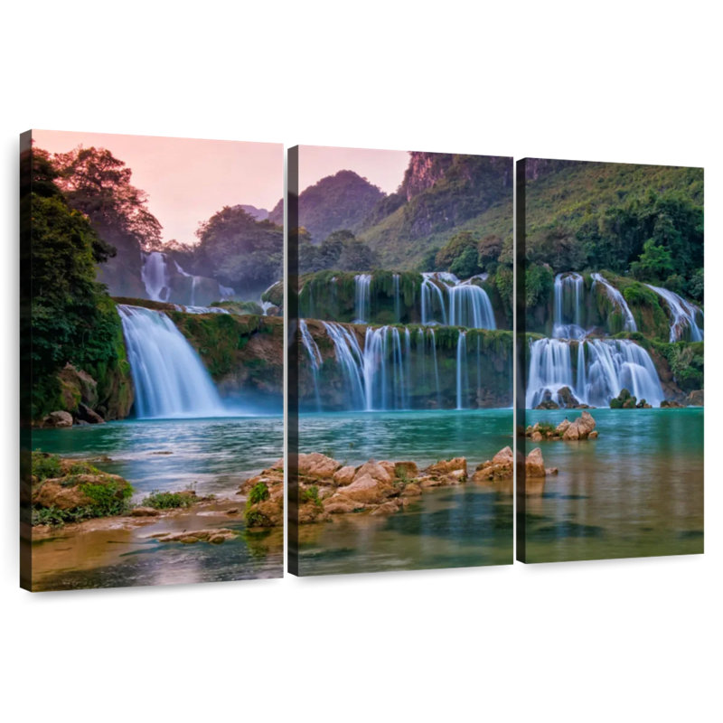 Alvord Ban Gioc Waterfall Scenery, 20" H x 33" W