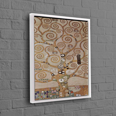 Gustav Klimt a inspiré un art mural abstrait sur toile de coton pour une déclaration de décoration élégante