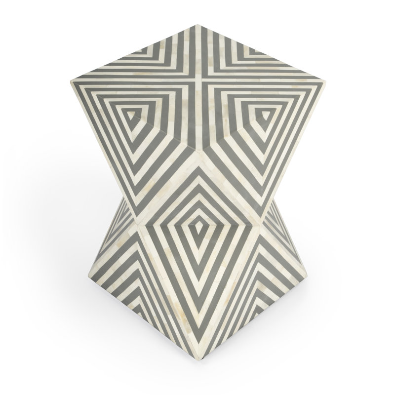 Welling Block End Table, Gray