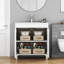 Single Bathroom Vanity with @Solid + Manufactured Top