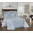 Historic Charleston King Charles Lightweight Cotton Matelasse Quilted Bedspread, King, Blue-29538033-29538037