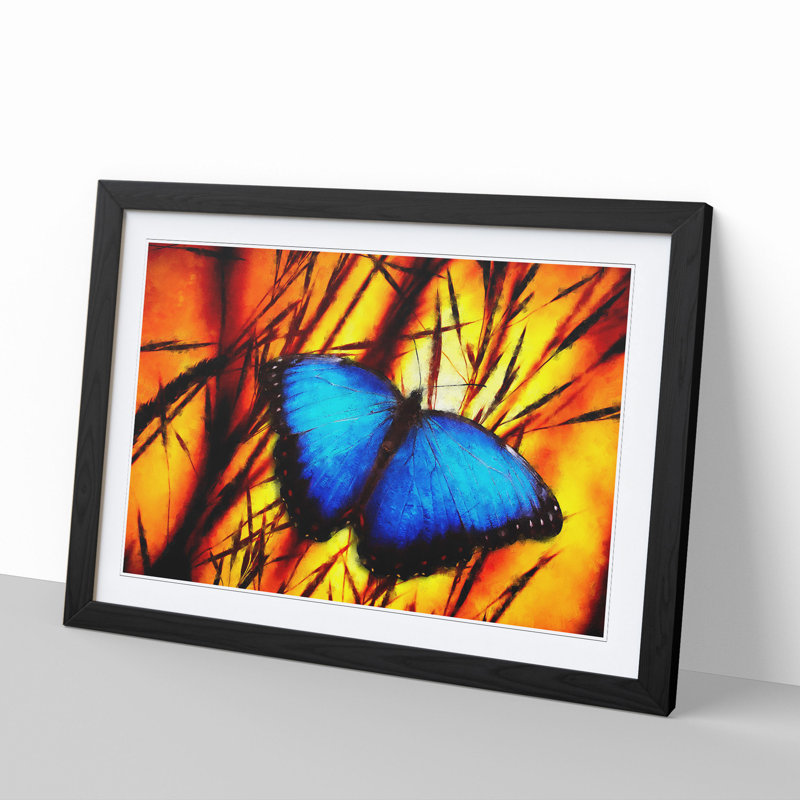 Butterfly Vol.7 - Picture Frame Painting, Black Framed, 36cm H x 48cm W x 2cm D