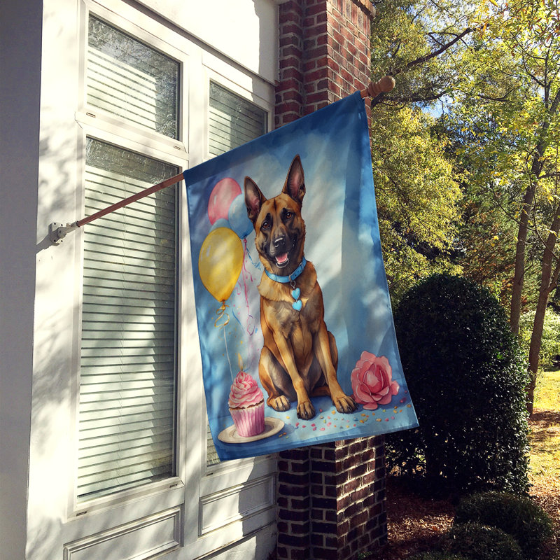 Drapeau «Happy Birthday House», Malinois belge