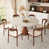 Travertine Top/Walnut Base/Dark Walnut Chairs est en rupture de stock
