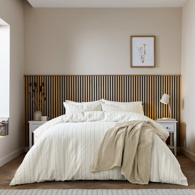 Waffle Stripe Duvet Cover Set