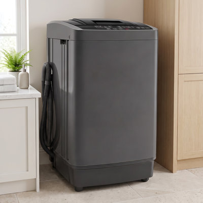 2.4 Cu. Ft. High Efficiency Portable Washer Space-Saving Washing Machine With Stainless Steel Washer Drum, Child Safety Lock