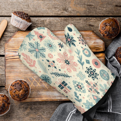 Gentle Xmas Glow Oven Mitt Cotton Twill