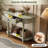 Narrow Console Table with Curved Corner, Retro Entryway Table with Top Drawer and Open Shelf, Sofa Table Console Tables for Entryway, Hallway and Living Room-976094786