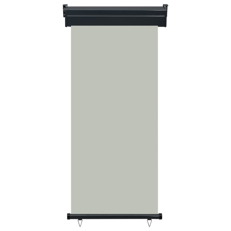 vidaXL Retractable Side Awning Roll Up Window Shade Folding Privacy Screen, 98.4" H x 27.6" W, Grey