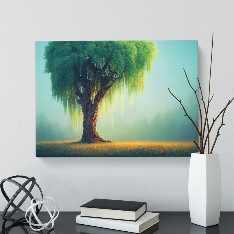 Luxurious Weeping Willow Tree - Wrapped Canvas, 50cm H x 76cm W x 3cm D