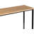 Bali Coastal Modern Console Table Natural Wood Top With Black Metal Legs