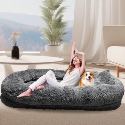 Elvecius Faux Fur Pet Bed