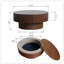 Table basse ronde avec rangement, placage en bois massif, décor moderne pour le salon, la chambre à coucher ou le bureau-268497392-268497397