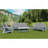 HIPS All-Weather Outdoor Single Sofa with Cushion, White/Grey