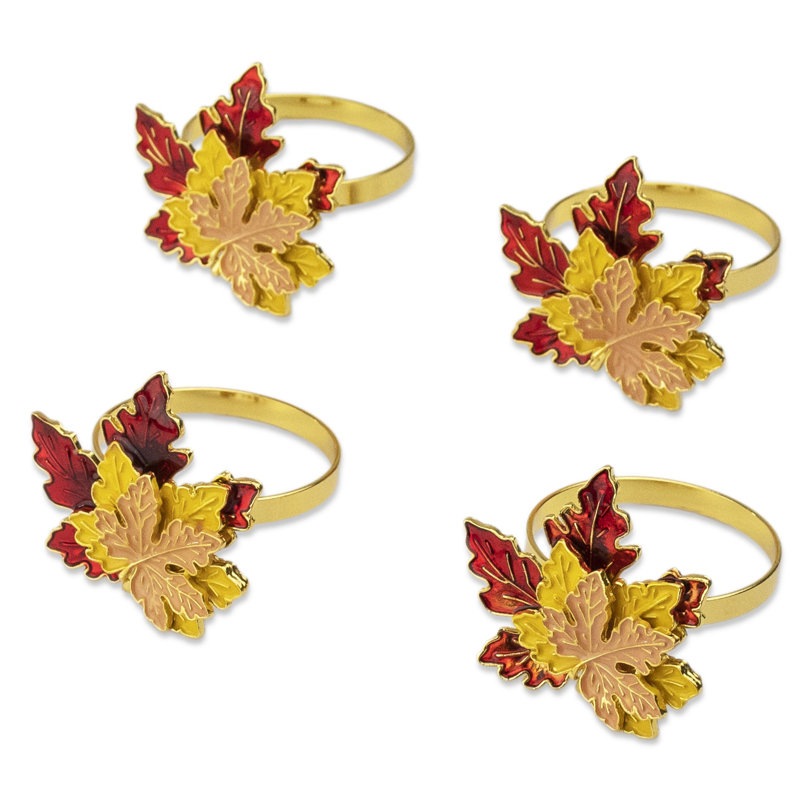 Ensemble de 4 rondelles de serviette Champine