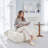 Bean Bag Ottoman - Ultra Soft Foam Footrest Pouf, 35"x29", Holds 300lbs - for Adults & Kids-38836732