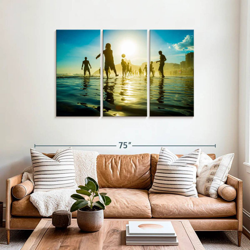 Sireci Beach Sunset Soccer, 36" H x 57" W