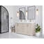 Boston 60 po X P 22 po Meuble-lavabo double D en grain fin avec quartz Cove Edge-109375659