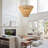 Caytlen 8-Light Dimmable Hand-Woven Rattan Tiered Chandelier