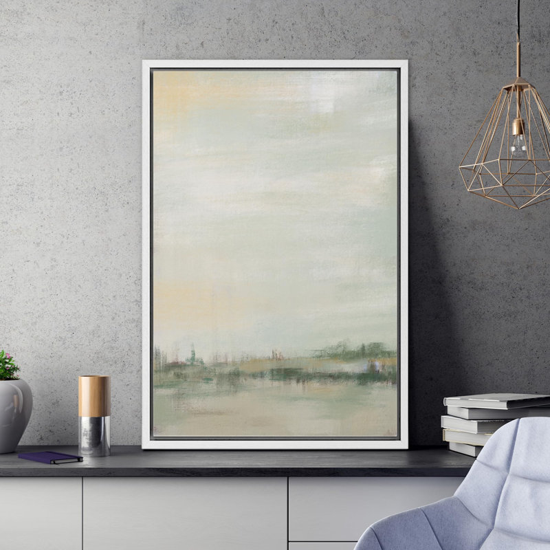Décoration murale abstraite minimaliste contemporaine nordique de couleur grunge, Cadre flottant blanc