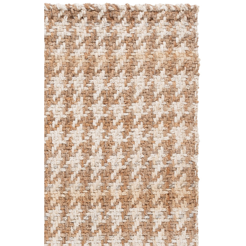 Natural Fiber Handwoven Jute Houndstooth Rug, Rectangle 9' x 12'