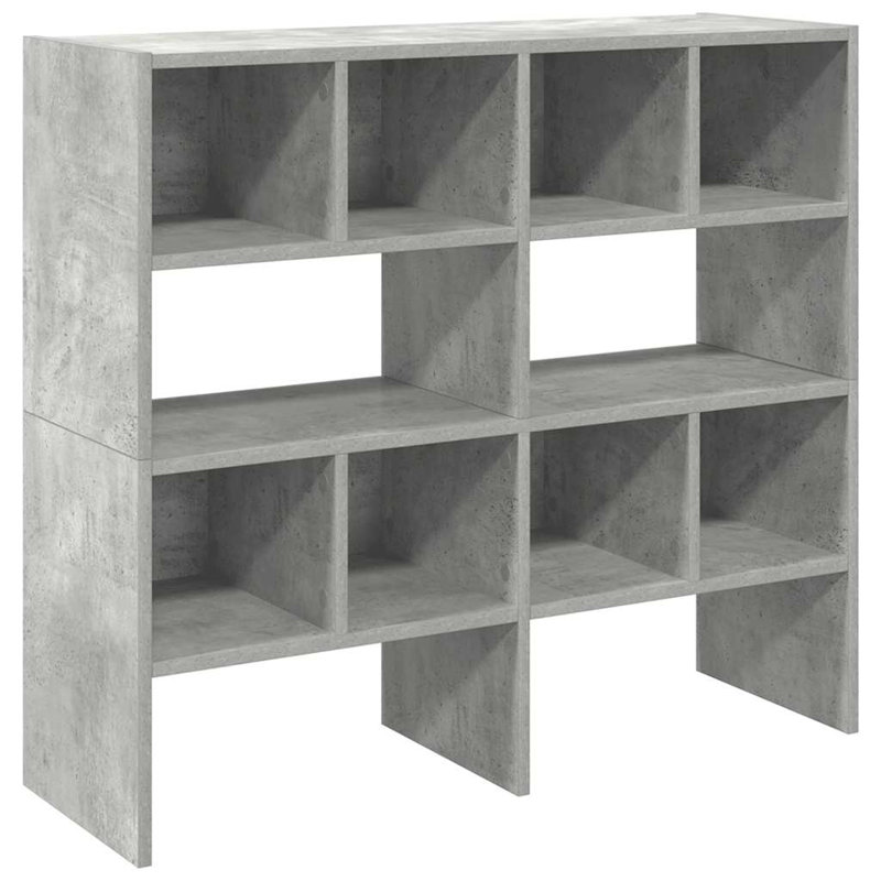 Bayah 8 Pair Stackable Shoe Rack, Concrete Grey