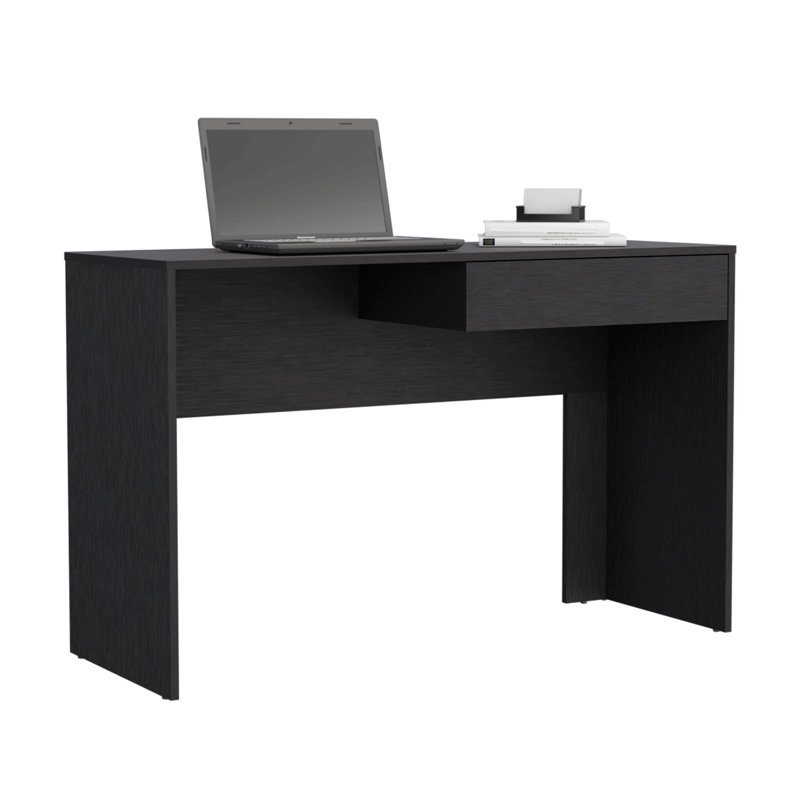 Bureau d'écriture avec tiroir, noir, Noir