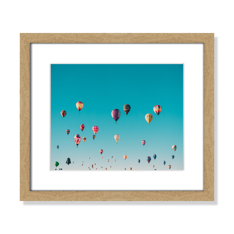Estampe « Sky Symphony » d'Ian Dooley, H 13 po x l 15 po x P 1,25 po, Cadre de boîte naturel, Blanc