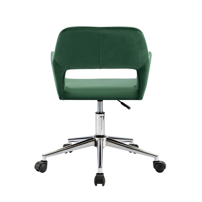 Chaise de bureau en velours Kai, Vert