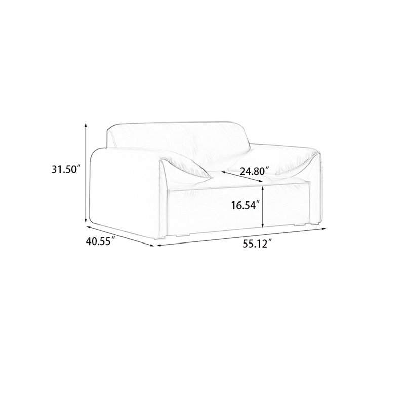 Chaise avec accoudoirs à coussin en cuir brun