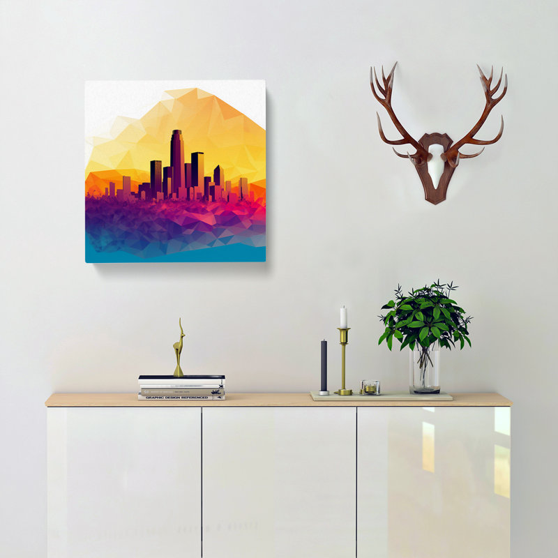 City Of Los Angeles Polygon No.1 - Print, 50cm H x 50cm W x 3cm D
